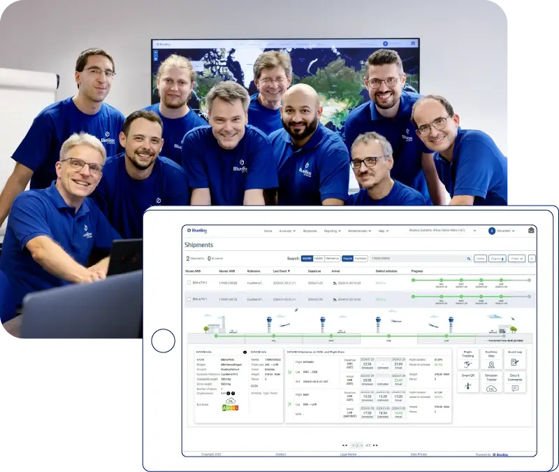 Image showcasing the experienced team at BlueBox Systems, combining start-up innovation with 25 years of industry expertise in cargo tracking