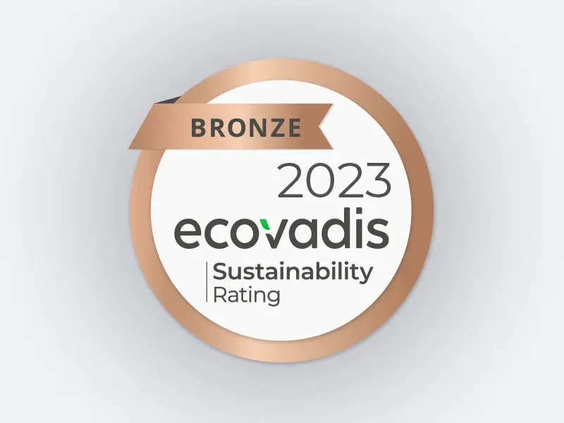 EcoVadis Bronze Medal for sustainability achievements